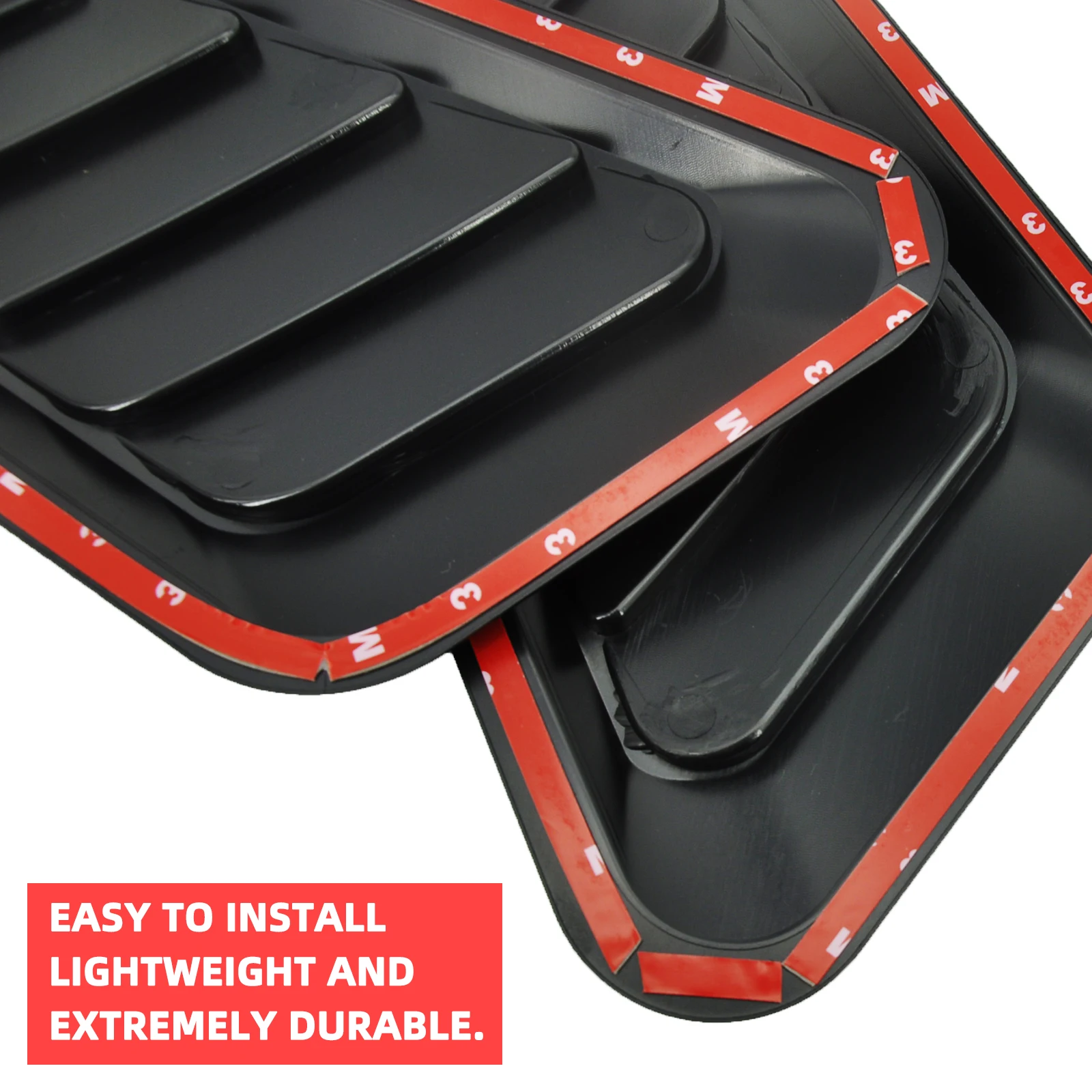 2 шт. Универсальный глянцевый АБС-пластик автомобильный воздухозаборник