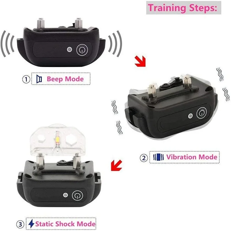 Водонепроницаемый тренировочный ошейник для собак с вилкой перезаряжаемый