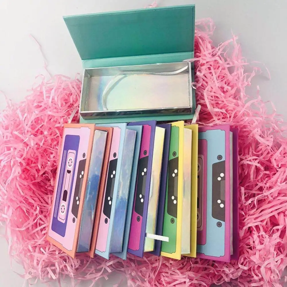 

NEW 10/20/30pcs butterfly of false eyelash packaging box 10mm-25mm mink lash boxes rectangle magnetic cosmetic case empty storag