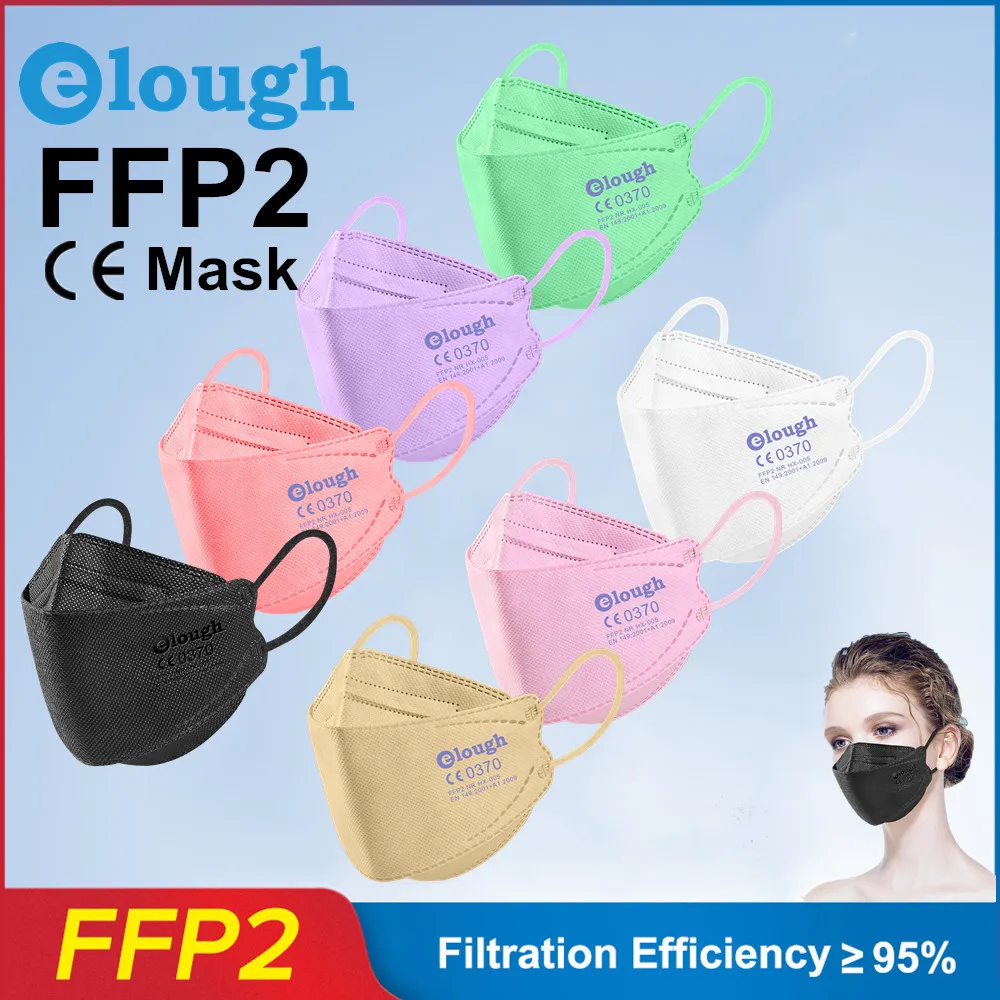 

Elough Mascarilla KN95 Fish корейские цветные FFP2 маски FP2 взрослые 4-слойные FFP2Mask CE Mascarilla FPP2 Homologada FFP3 FFP 2