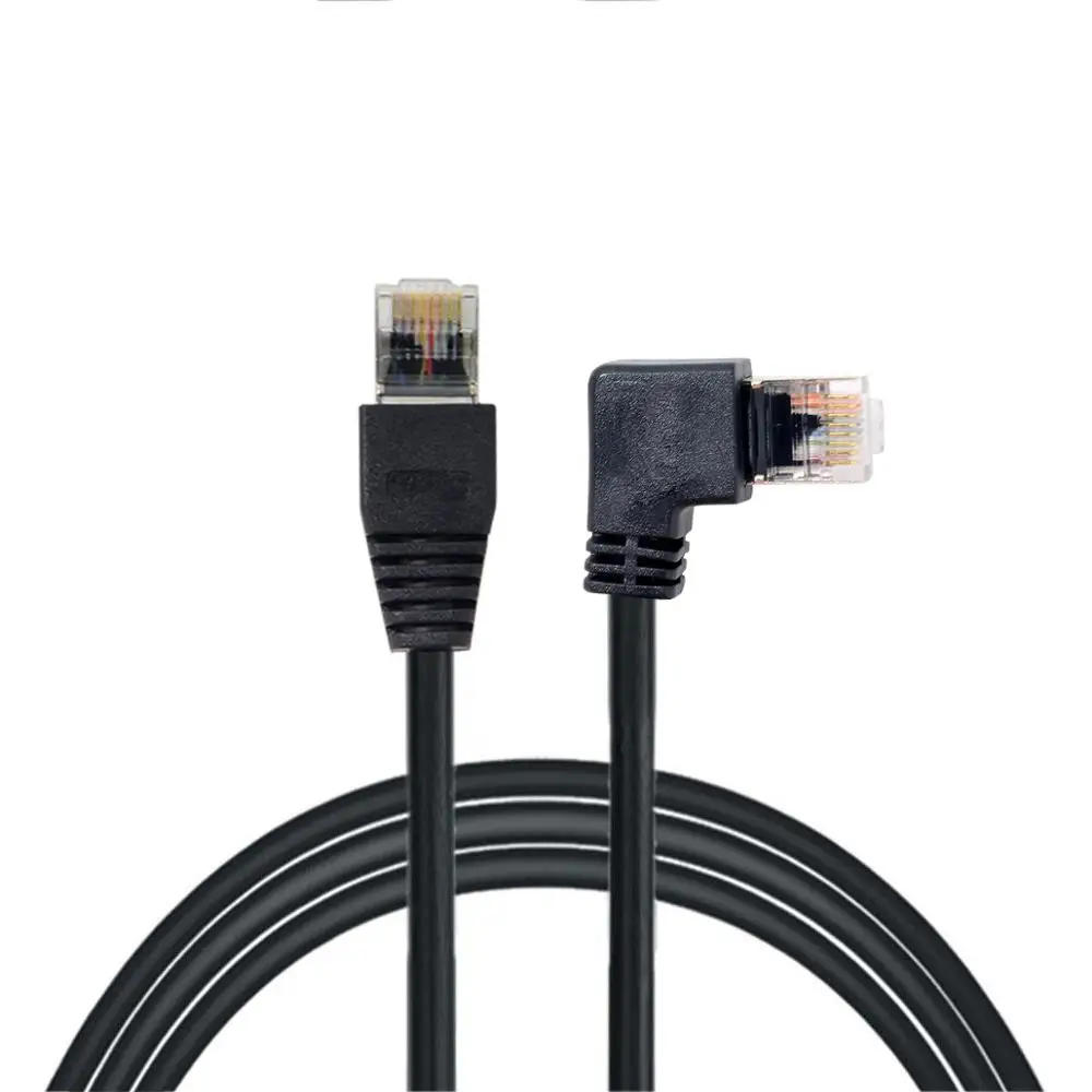 

Rj45 CAT 6 cable Right Angled 8P8C STP Cat6 Lan Ethernet cable Network Patch Cord 90 Degree to Straight 50cm