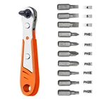 Регулируемый ключ-Трещотка Набор отверток, 14 дюйма, привод, универсальный гаечный ключ, набор ключей, ручные инструменты для ремонта