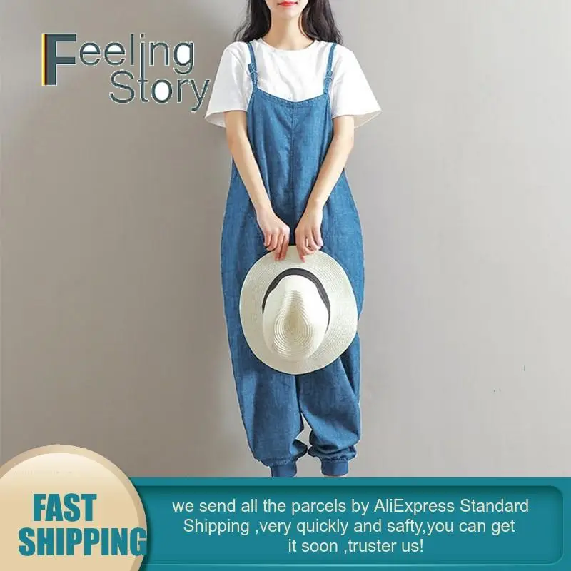Лето 2019 плюс Размеры джинсовые комбинезоны для Для женщин комбинезон джинсы дамы
