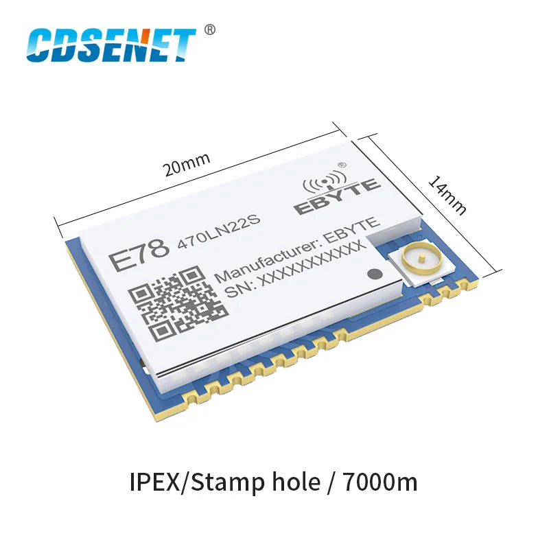 ASR6501 SoC LoRa 22dBm беспроводной приемопередатчик LoRaWAN SPI E78-470LN22S 128Кб SMD IPEX отверстие для штампа разъем TCXO РЧ модуль