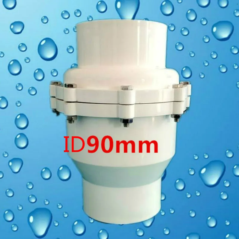 Вертикальная ПВХ обратный клапан в одну сторону трубы фитинги id50mm 200mm