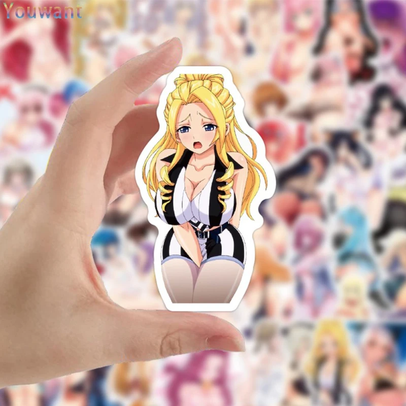 

50Pcs Hentai Anime Stickers Sexy Waifu Waterproof Bicycle Guitar Luggage Laptop Motorcycle Bunny Girl Graffiti Sticker