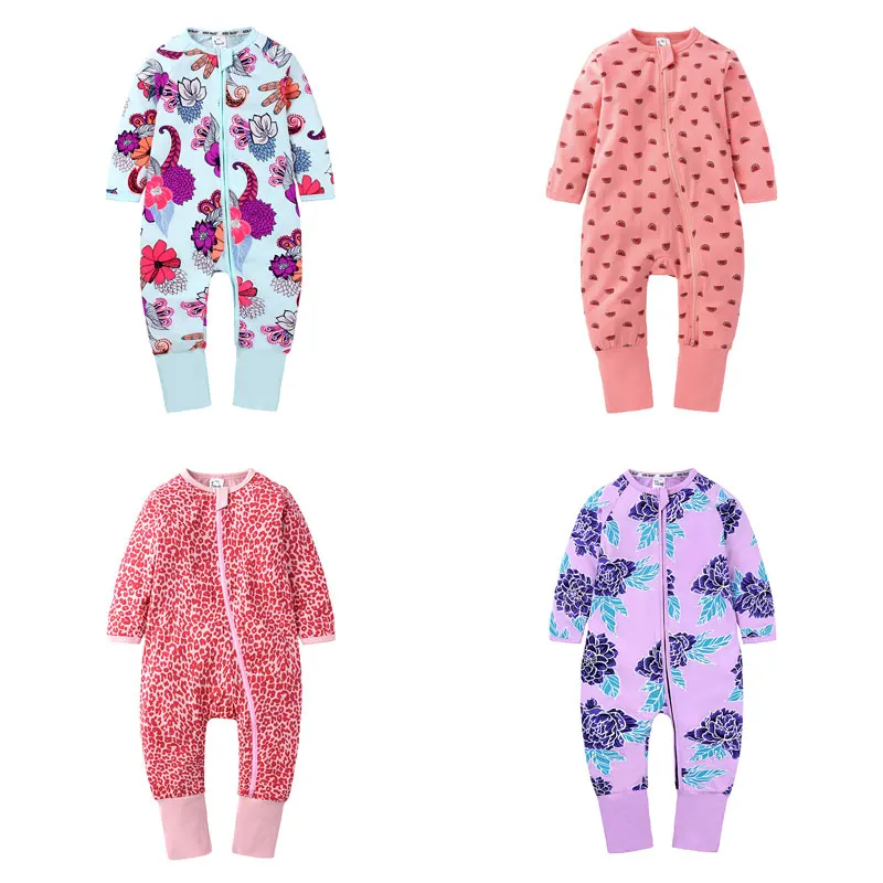 Детский хлопковый комбинезон Elvesnest на молнии с короткими рукавами весну возраст