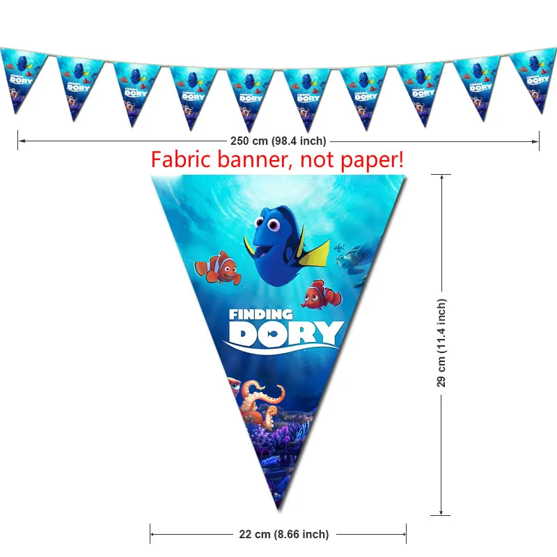С принтами из мультфильма в поисках Дори на день рождения поставка украшений для