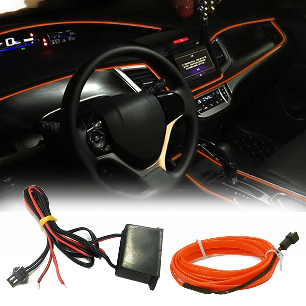 

Luminous El Wire Cable Led Light Orange Paste Suspension Low Power Consumption Luminous Decorative Light Bar Flexible Light Bar
