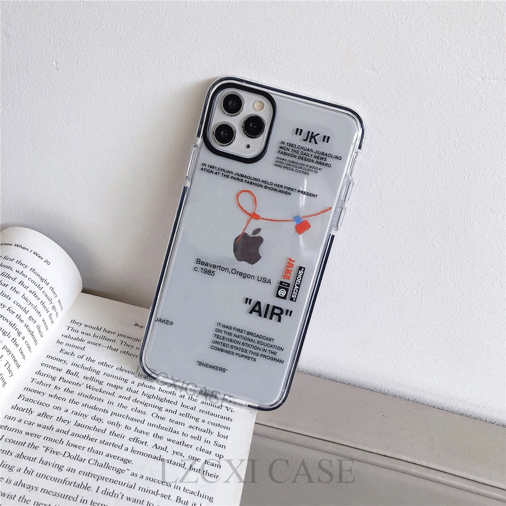 hot off street sport trend brand clear soft silicon phone case for iphone 11 pro x xs max 12 mini 7 8 plus ins white label cover free global shipping