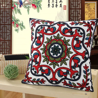 20 Хлопок с цветочной вышивкой узор наволочка 45*45 см наволочка Cojines Decorativos Para диван год декоративные подушки для дома - Цвет: 20