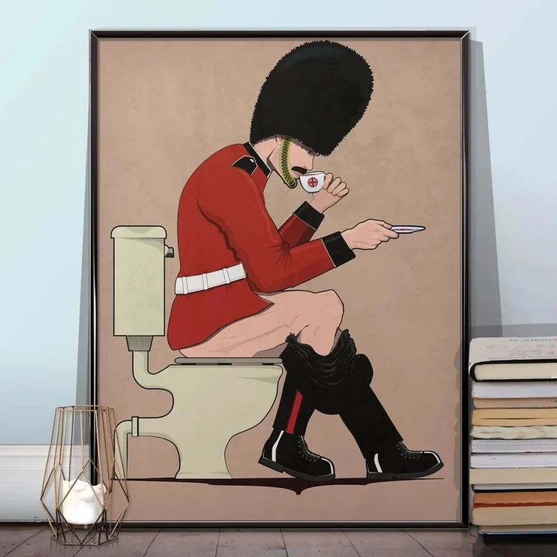 Живопись на холсте Marvel Spiderman Super Girl Captain America: постеры и печати настенных искусств для туалета в ванной комнате.