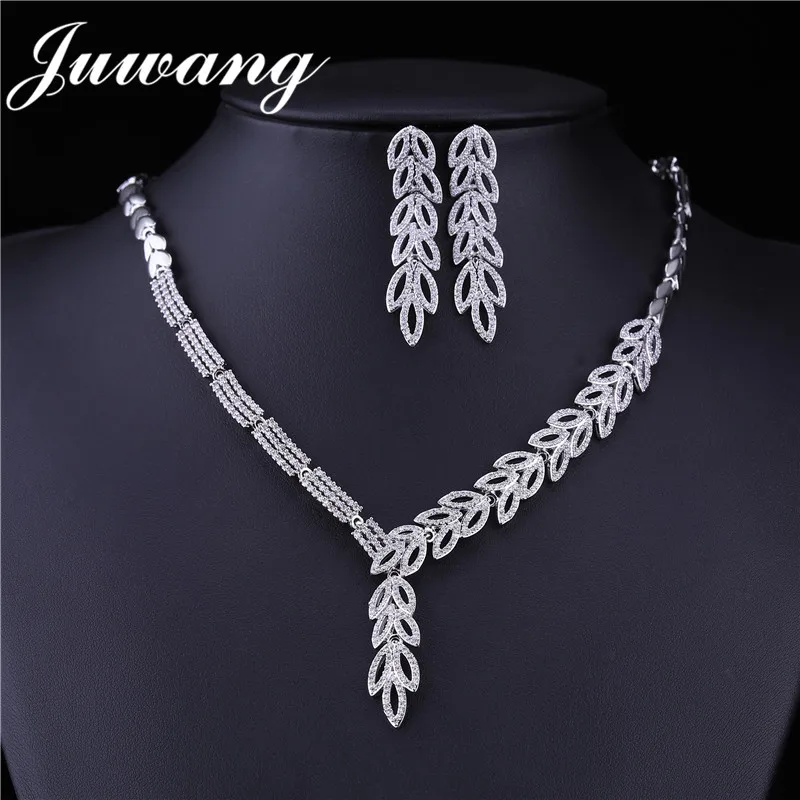 JS18120063 JUWANG, африканские Свадебные ювелирные изделия, Дубай, турецкие ювелирные изделия, романтические цветные дизайнерские ювелирные наборы, ожерелье, Acero Inoxidable Joyeria Mujer - Окраска металла: JS18120063