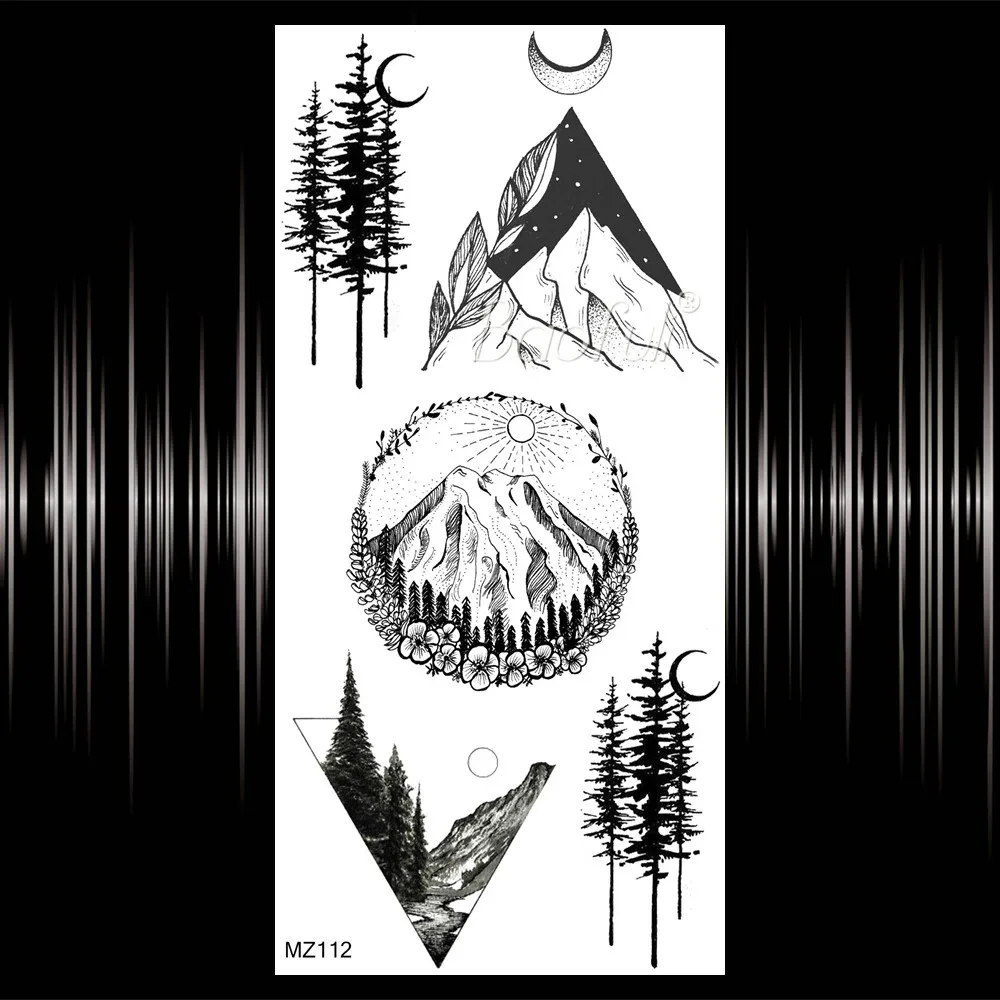 Временные тату наклейки для мужчин и женщин временные поддельные треугольные