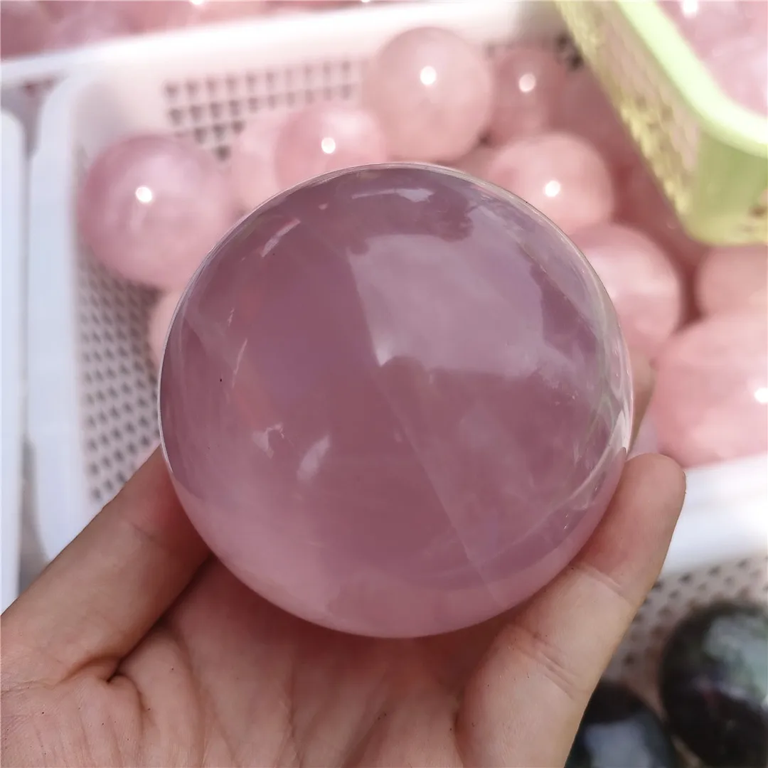 

1 шт. 5-6 см Роза кварц кристаллы шар натуральные камни и минералы драгоценный камень сфера домашний декор фэн-шуй ремесла