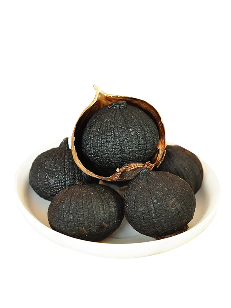 

Organic Black Garlic Aged for Full 90 Days Whole Fermented Black Garlic Solve Constipation Protect liver Health Food