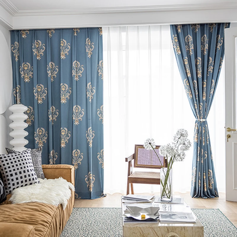 Европейская фототкань для гостиной драпировка с цветочным рисунком плотная