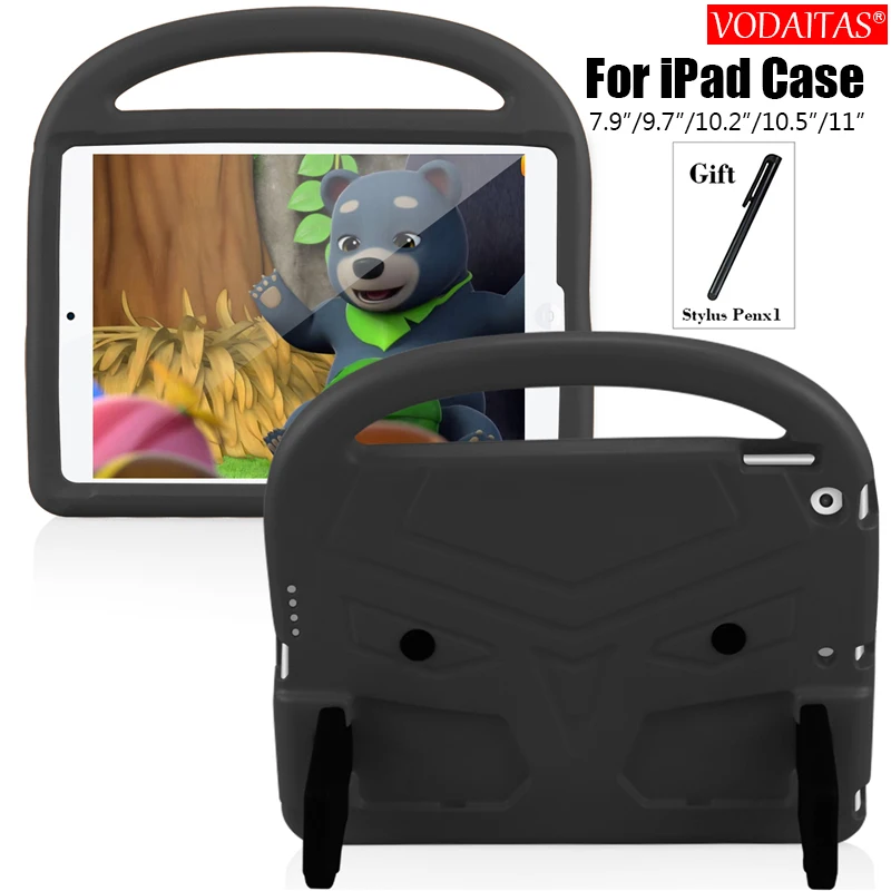 

Силиконовый чехол из ЭВА для iPad 9,7 дюйма, 2017, 2018, 10,2 дюйма, 2019, 2020, 4, 5, 6, 7, 8 поколения, Air 2, 3, 4, противоударный чехол для детей