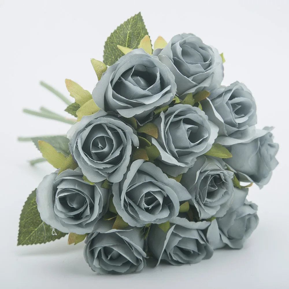 Букет из 12 маленьких роз искусственные цветы для невесты букет свадебной