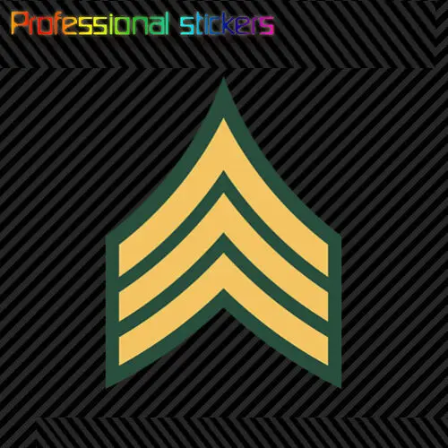 

Army Rank Sergeant Sticker Die Cut Decal Self Adhesive Vinyl Insignia Emblem SGT Stickers for Motos, Cars, Laptops, PVC