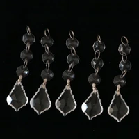 5pcs clear chandelier crystal glass lamp prisms parts hanging drops pendants home decor lighting accessories