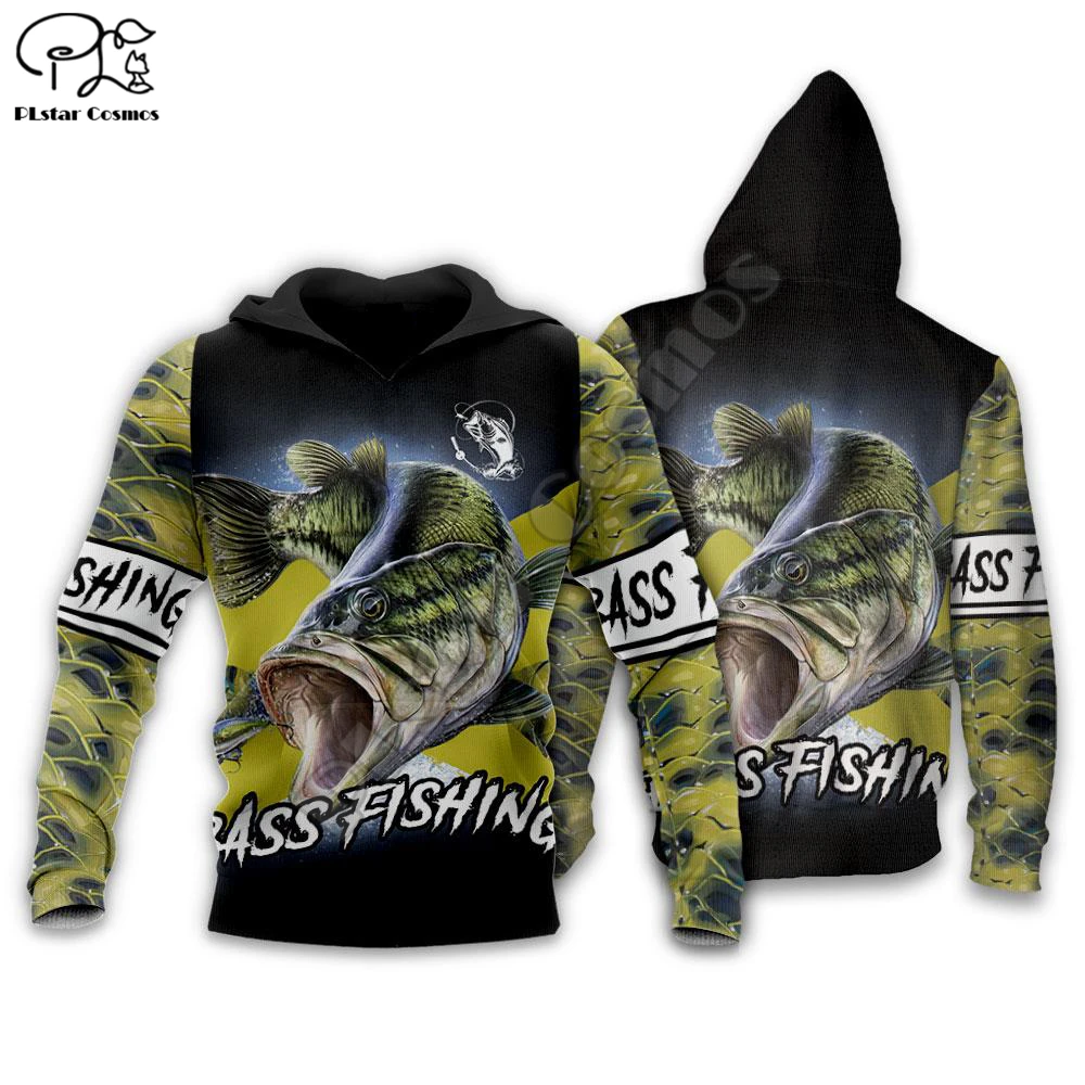 

PLstar Cosmos Bass Fishing Fashion Men's/Women Sweatshirt Funny Animal 3D Print Hoodies Harajuku Jacket outdoor Casual Style-1