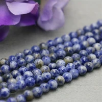 blue spot round loose spacer beads for jewelry making diy bracelet accessories