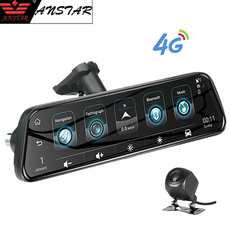 Anstar 10 дюймов Android 4G специальное зеркало заднего вида камера Автомобильный видеорегистратор 1080P Dash Cam ADAS gps wifi авто камера регистратор видео регистратор