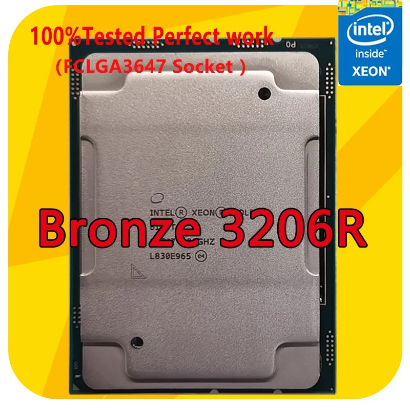 

Intel Xeon Bronze 3206R SRG25 1.90GHZ 8-Cores 8-Thread 11MB Smart Cache CPU Processor 85W LGA3647 For Server Motherboard