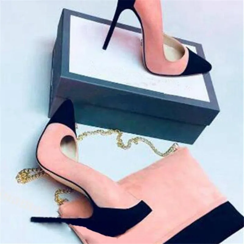 

2021 new authentic stitching women's shoes sexy ladies sandals fashion show women's shoes high quality 12cm high heels 3-13 15