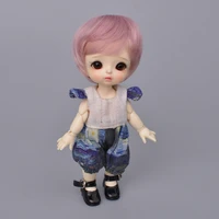 aidolla 18 bjd doll wig short bangs purple bobo head hair soft fiber wig diy doll accessories for doll girl gift