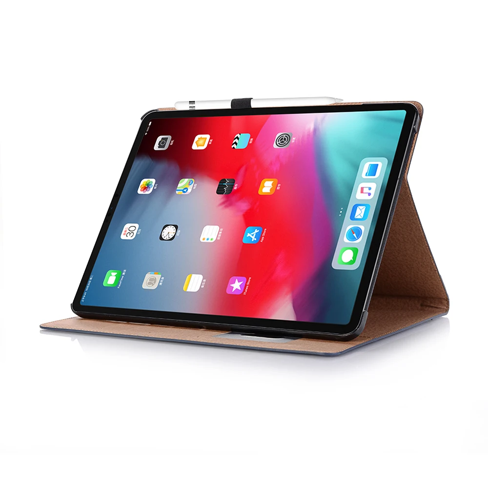 for iPad Pro 12.9 inch Case 2018 Generation Book Design High Graded Synthetic Leather Smart Cover Stand Card Pen Holder Wallet | Компьютеры