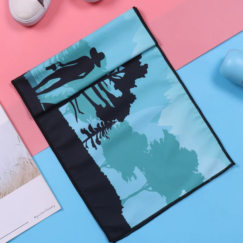 Полотенце для тренажерного зала и йоги из микрофибры быстросохнущее холодное