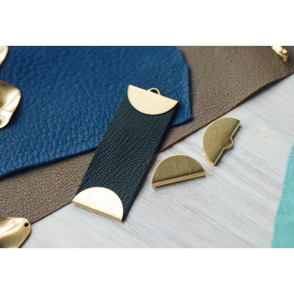 100 шт. золотистые/Серебристые полукруглые щипцы для зажима ленты концевые