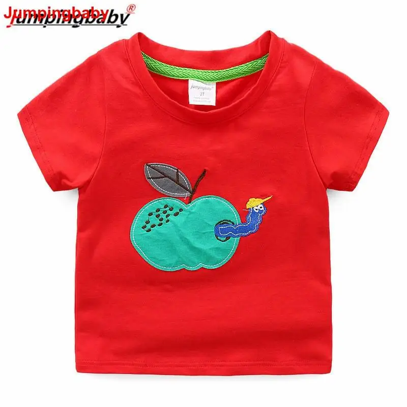 Jumpingbaby 2021 футболка для мальчиков Детская топы девочек летний топ рубашка