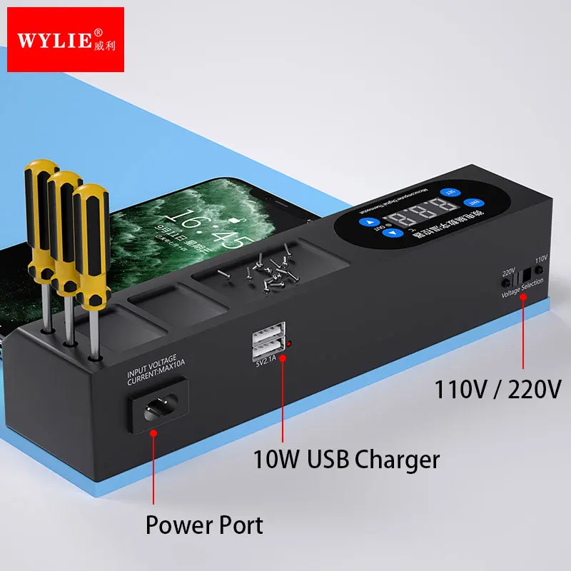 WL-1805 Сепаратор ЖК-экрана с лампой для проверки пыли 220 В/110 В пластина ремонта iPad