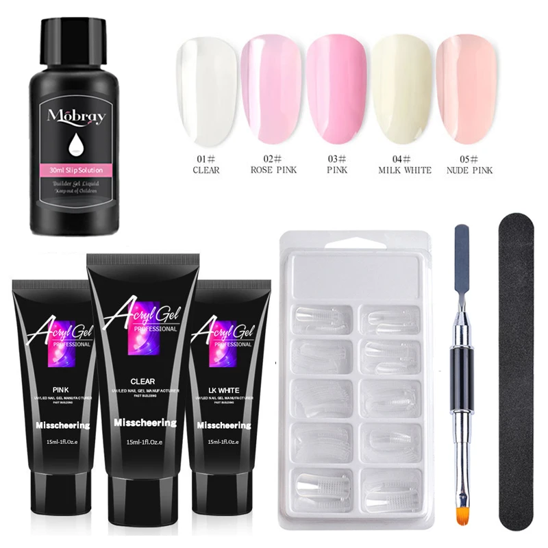 5 шт./компл. Набор строительных гелей светодиодный зеркальный лак для ногтей