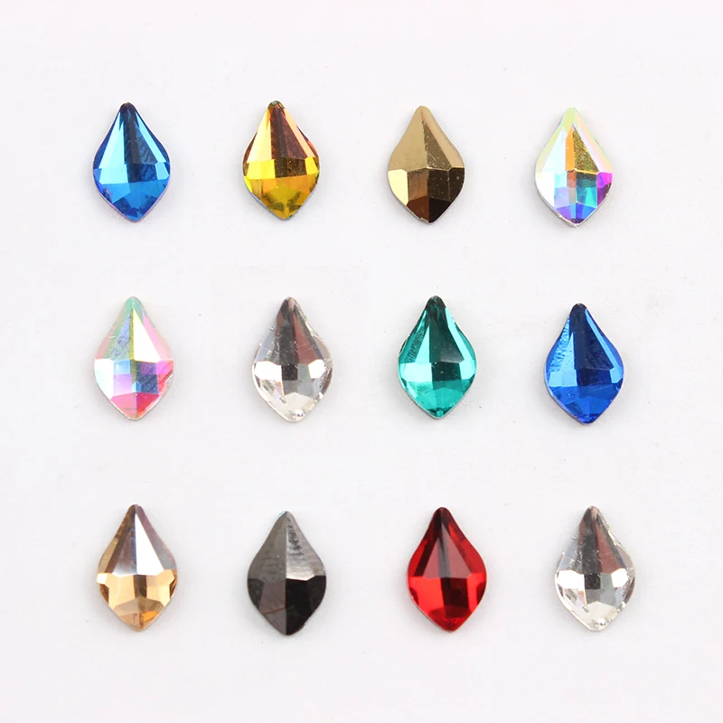 New Free shipping 5x8mm Nail Art Rhinestone Water Drop Pear  Design Glass Crystal 30pcs/100pcs Nail Art Decoration Accessories
