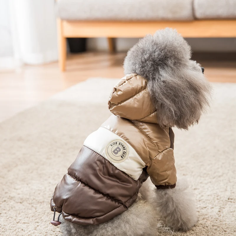 Hipidog Прямая поставка в полоску хит продаж зимний пуховик для собак пальто