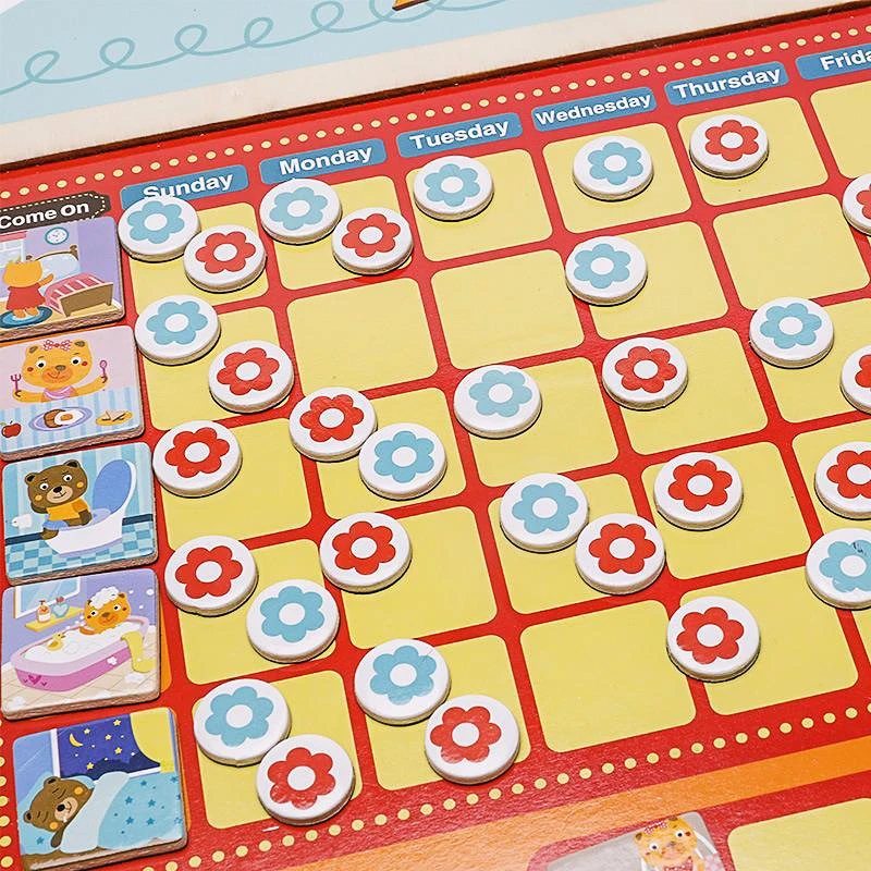 Новый деревянный магнитный календарь для награждения за активность расписание