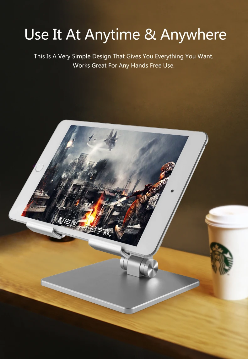 

Metal Desk Mobile Phone Holder Stand For iPhone iPad Xiaomi Adjustable Desktop Tablet Holder Universal Table Cell Phone Stand