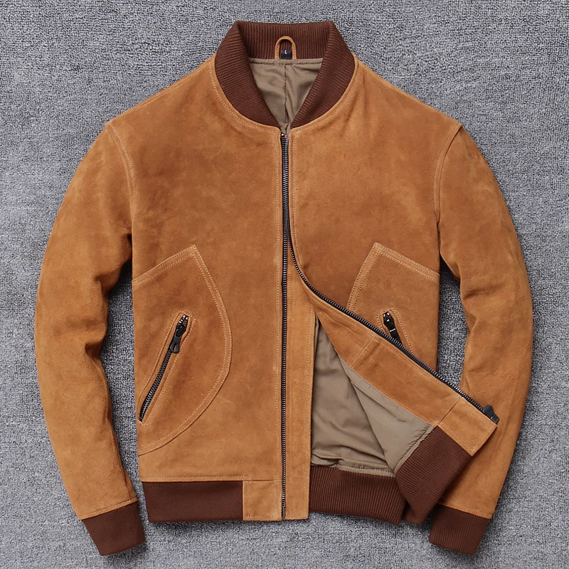 Фабрика 2020 Новый Для мужчин Винтаж Желтые Замшевые коровьей - Цена: 7168.05