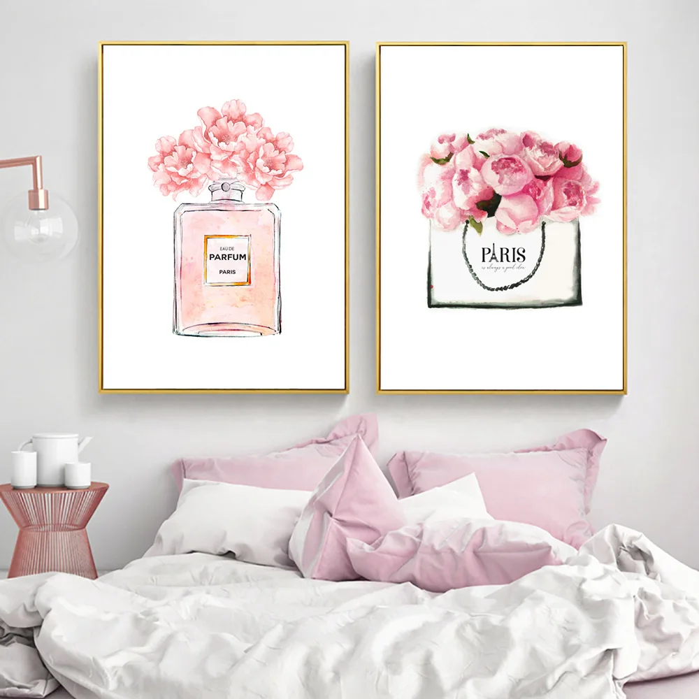 Постер в скандинавском стиле флакон духов Картина на холсте настенное Искусство