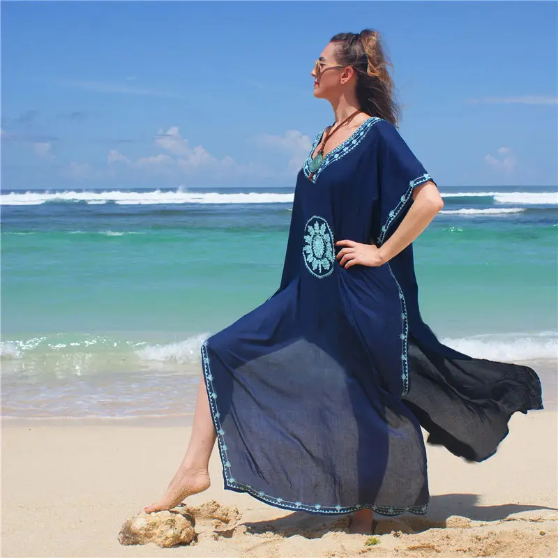 Черное Инди народное с v-образным вырезом коротким рукавом сбоку сплит лодыжки