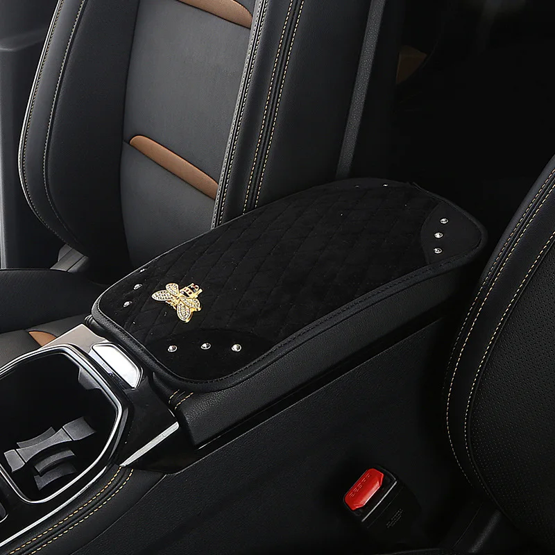 

Car Armrest Box Cushion Universal Car Interior Central hand-held Box Cover Plush Booster Pad Child Protection Pad