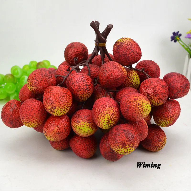

fake Simulation plastic litchi bunches model For Home Wedding festival Party Decoration supplies Artificial Fruit props