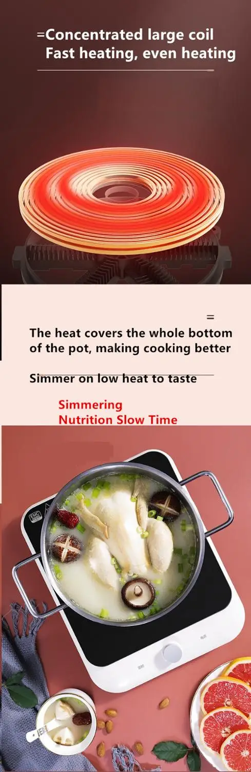 구매 220V 2200W 가정용 전기 유도 밥솥 다기능 유도 밥솥 터치 컨트롤 요리 용광로 저렴한 220V 2200W 가정용 전기 유도 밥솥 다기능 유도 밥솥 터치 컨트롤 요리 용광로