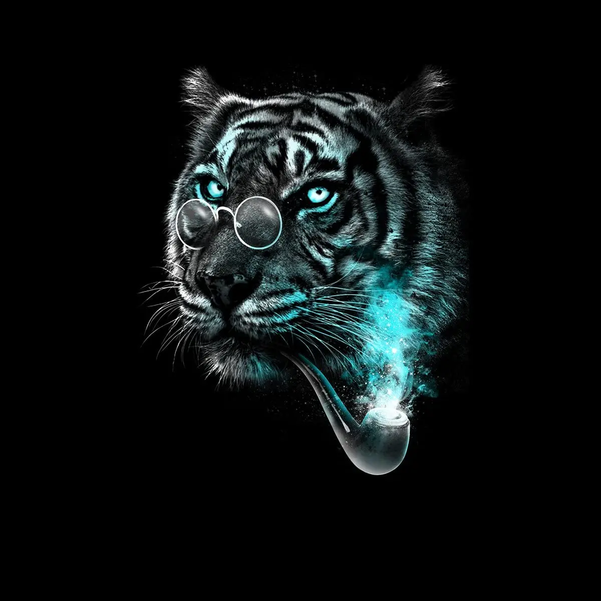 

Tiger Glasses Womens T-Shirt New Arrivals Summer Cool Tee 2020 Breathable All Cotton Short Sleeve Tshirt