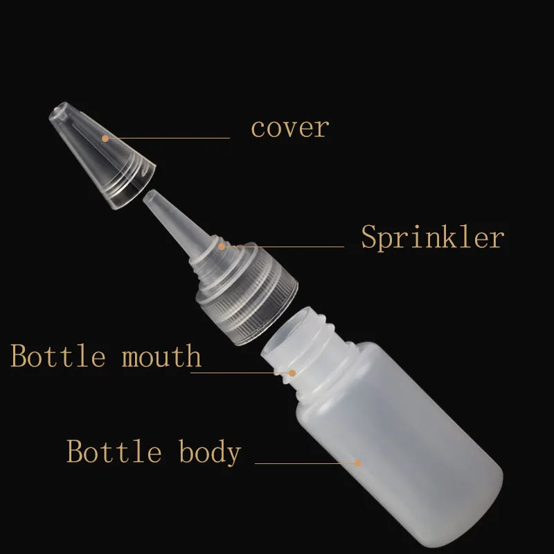 Пластиковая маленькая бутылочка для выдавливания и крышка бутылки контейнер
