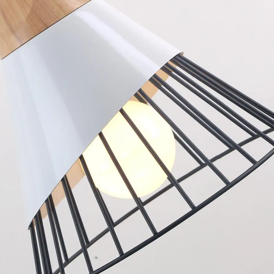 

Vintage Indoor Lighting Pendant Light Wood Aluminum Lamp Restaurant Bar Coffee Dining Room LED Hanging Decoration Light Fixture
